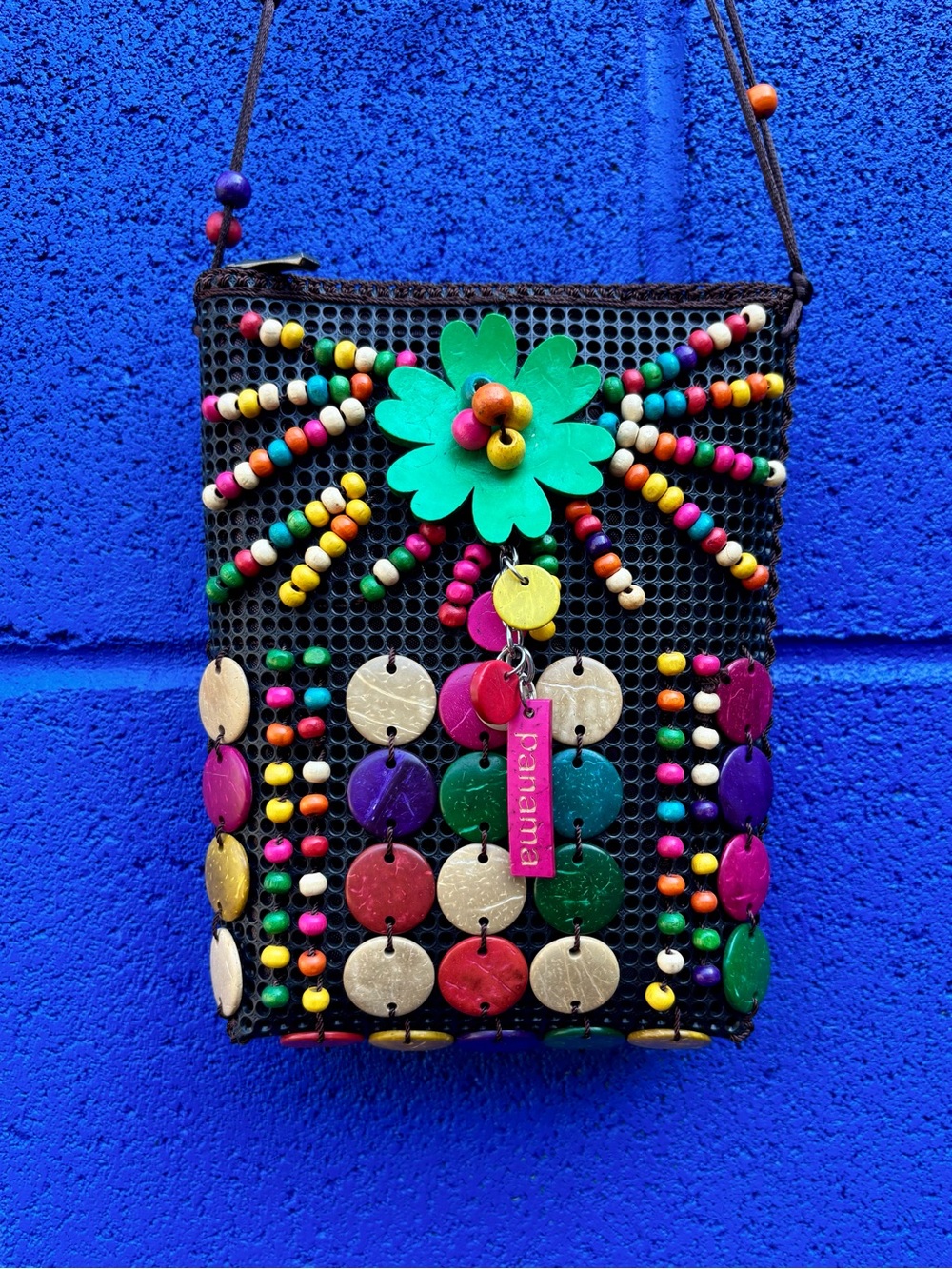 Beaded Coconut Shell Purse